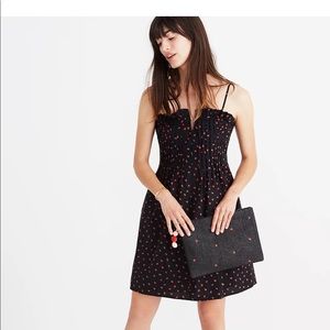 Madewell Pintuck Cami Dress in Fresh Strawberries